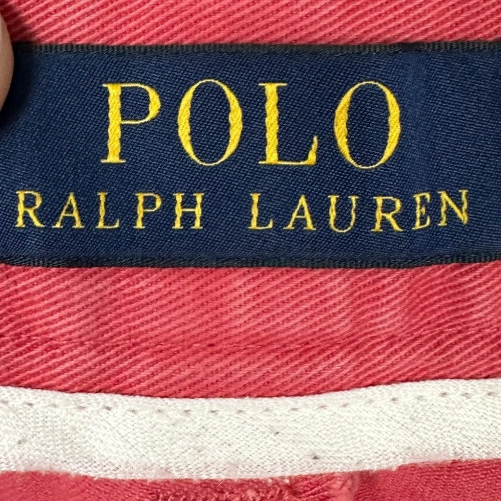 Polo Ralph Lauren Shorts Mens 32 Classic Fit Salmon Red Chino Khaki Flat Front